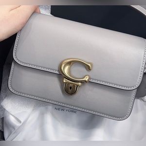 COACH Glovetanned Leather Studio Shoulder Bag 19 Dove Grey